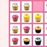 Διάφορα cupcakes σε ροζ πλέγμα, το καθένα με διαφορετική διακόσμηση