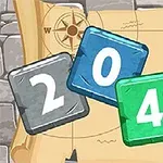 Κύβοι με τους αριθμούς 2, 0, 4, 8 πάνω σε ανοιχτό πάπυρο με πυξίδα στο φόντο