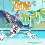 Bugs Bunny is going to jump-dive into the pool
