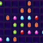 Move the Eggs to the blank spaces in order to create a horizontal or vertical row of 5 identical items