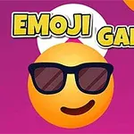 Emoji με γυαλιά ηλίου πάνω σε μωβ φόντο πλαισιωμένο από κείμενο και εικονίδιο με μπάλα ποδοσφαίρου