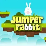 Jump through the platforms and collect the carrots on the way