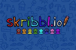 Χρωματιστό λογότυπο με τη λέξη skribbl