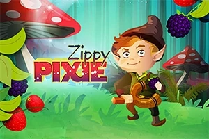 Μια σκηνή με έναν χαρακτήρα ξωτικού σε δάσος με μανιτάρια και βατόμουρα